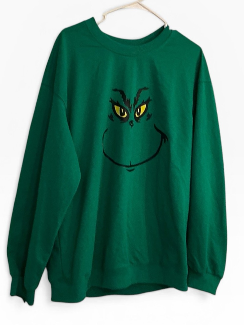 Source Unknown Green Grinch Face Sweatshirt